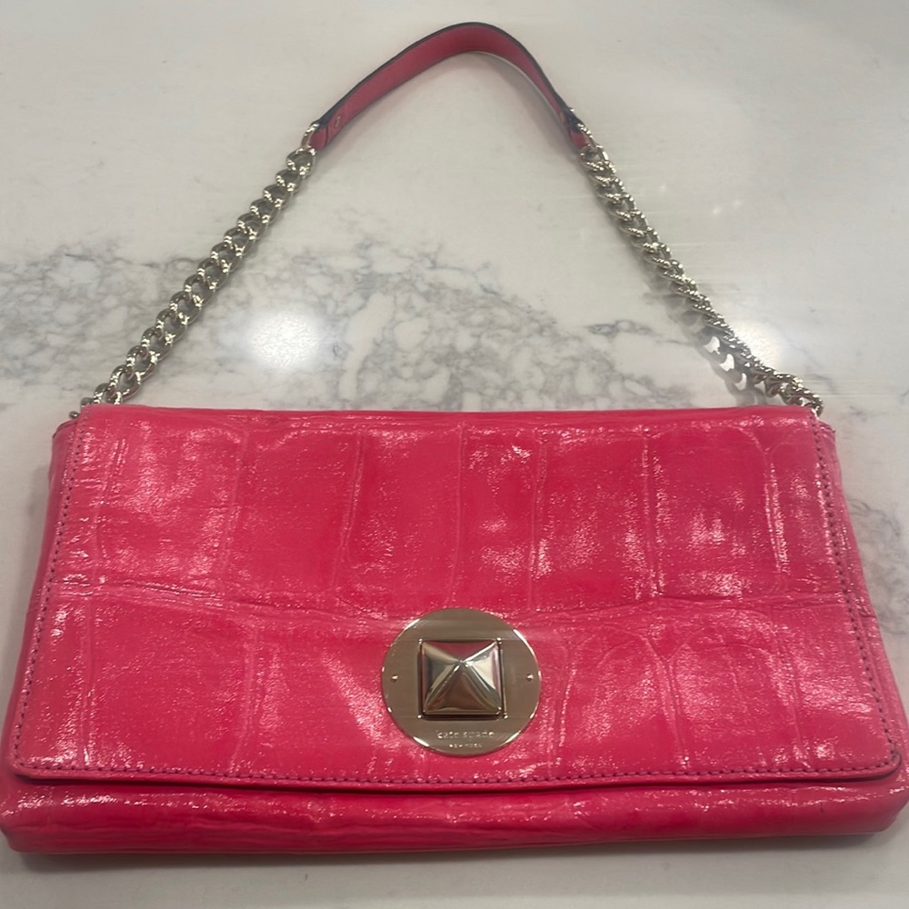 Pink leather bag from Kate spade